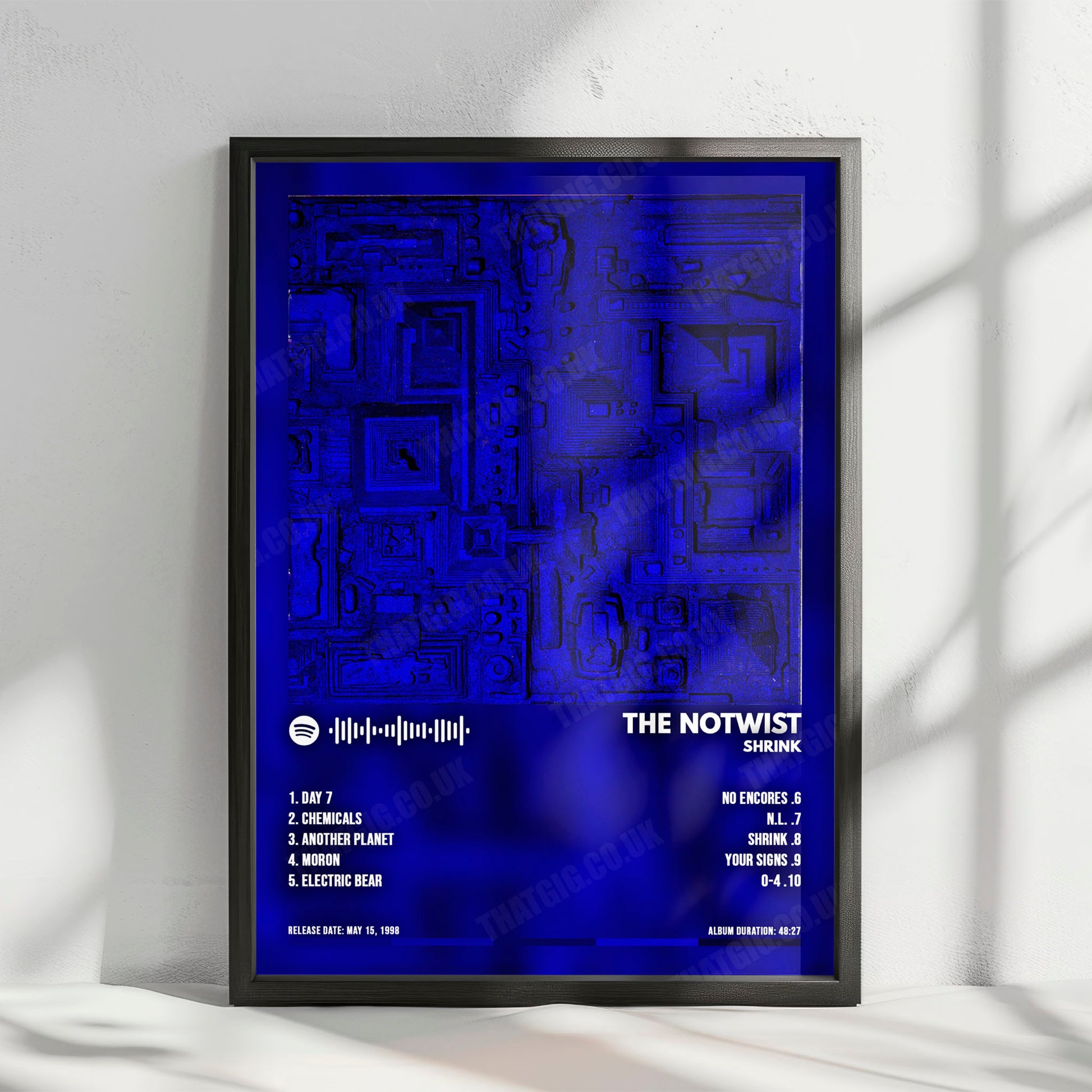 The Notwist "Shrink" Album Cover Poster - with Complete Tracklist