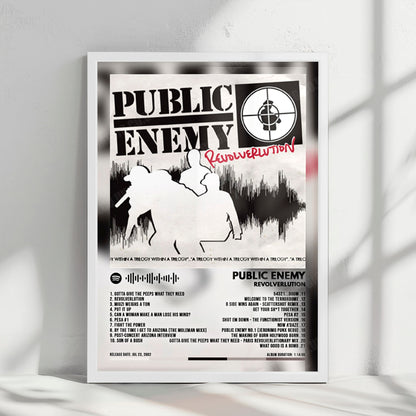 Public Enemy "Revolverlution" Album Cover Poster - with Complete Tracklist