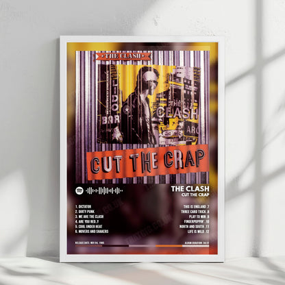 The Clash "Cut The Crap" Album Cover Poster - with Complete Tracklist