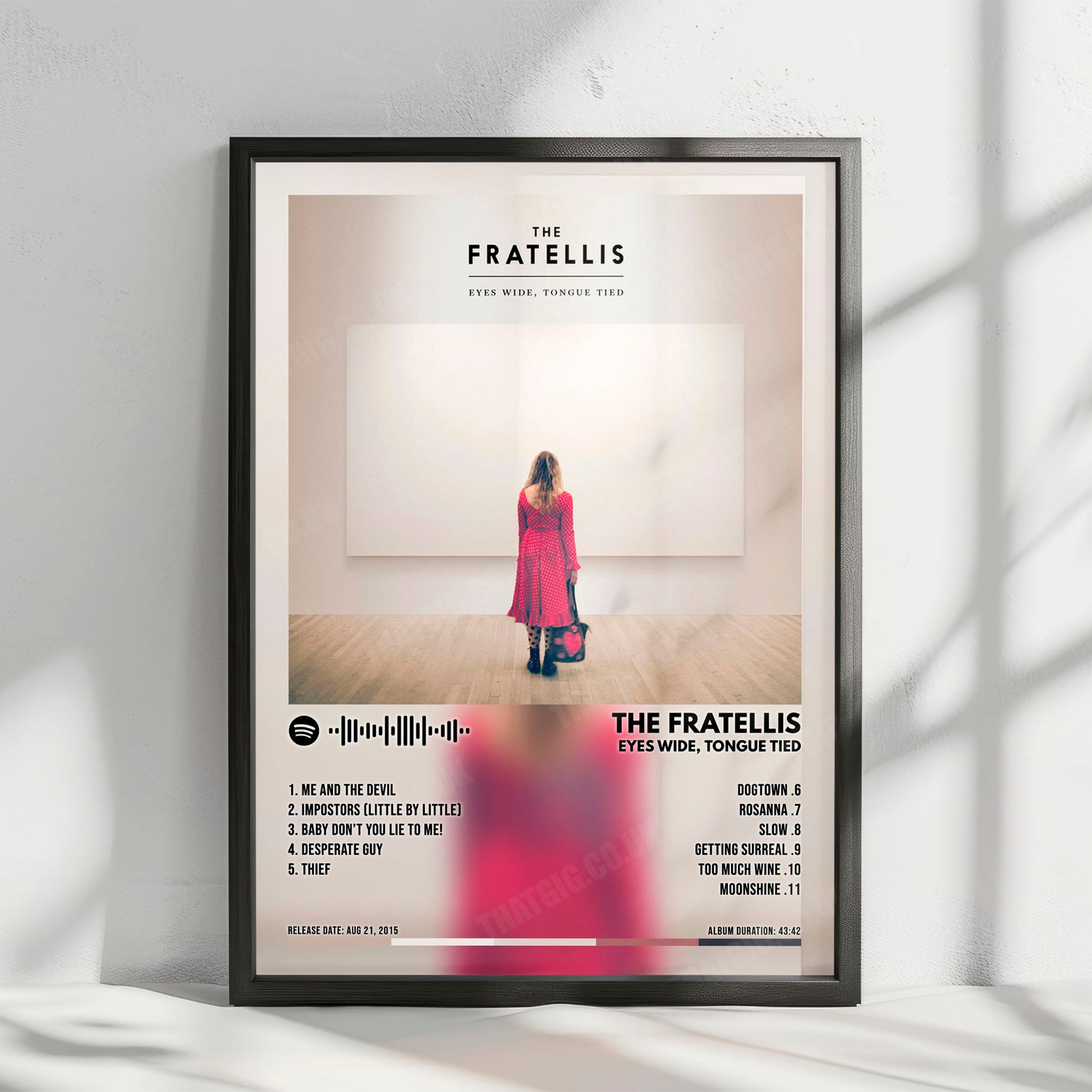 The Fratellis "Eyes Wide, Tongue Tied" Album Cover Poster - with Complete Tracklist