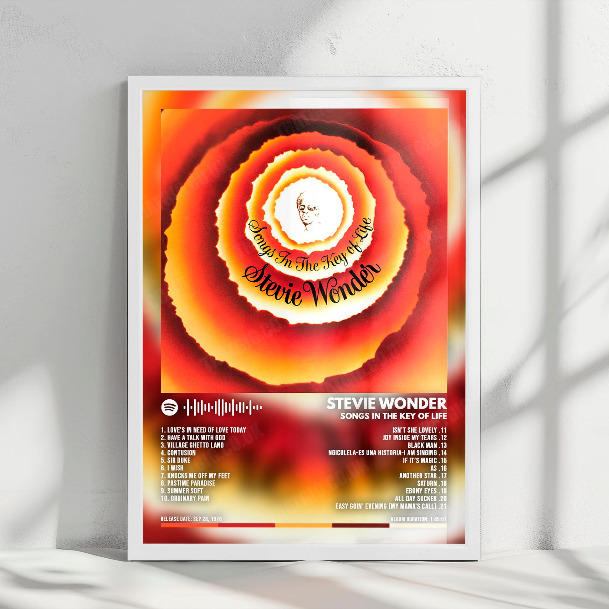 Stevie Wonder "Songs in the Key of Life " Album Cover Poster - with Complete Tracklist