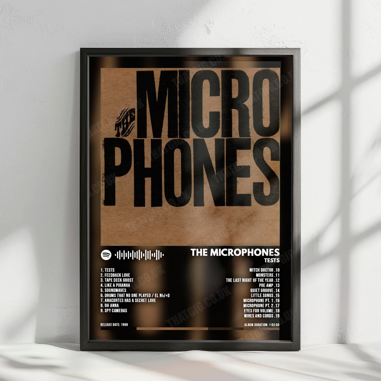 The Microphones "Tests" Album Cover Poster - with Complete Tracklist