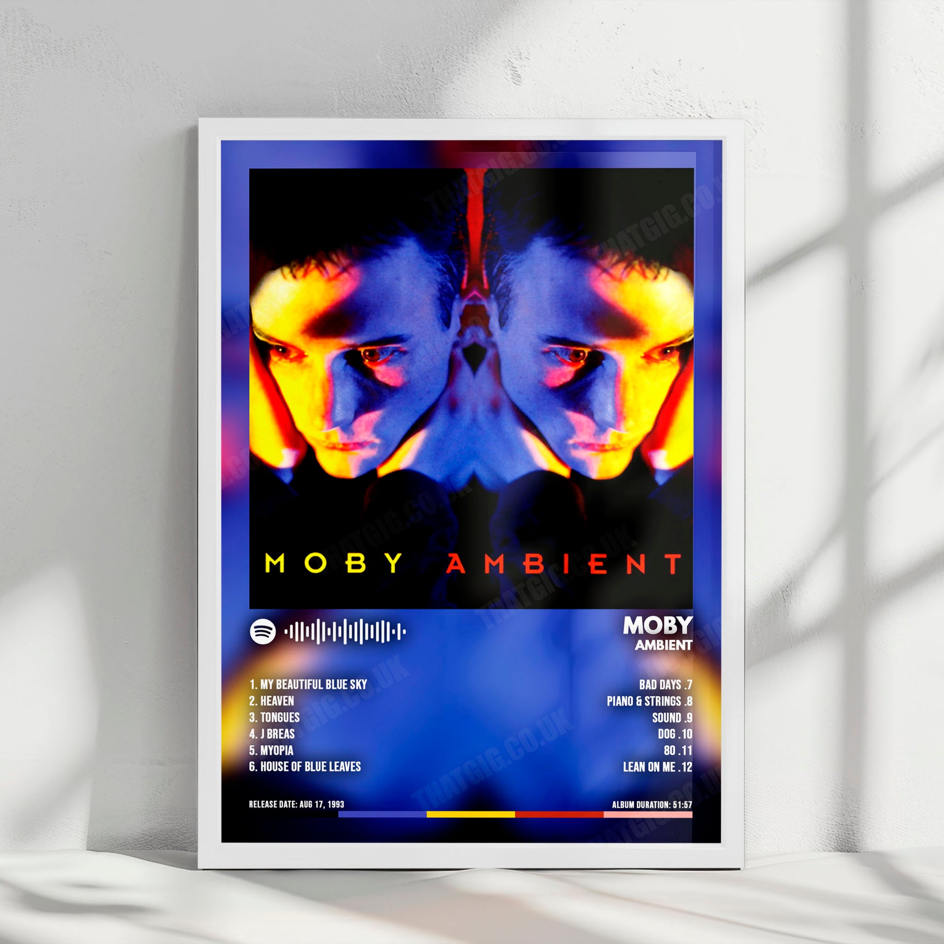 Moby "Ambient" Album Cover Poster - with Complete Tracklist