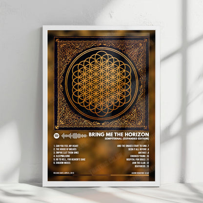 Bring Me the Horizon "Sempiternal" Album Cover Poster - with Complete Tracklist