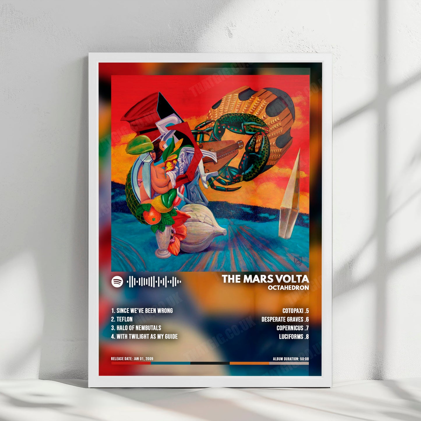 The Mars Volta "Octahedron" Album Cover Poster - with Complete Tracklist