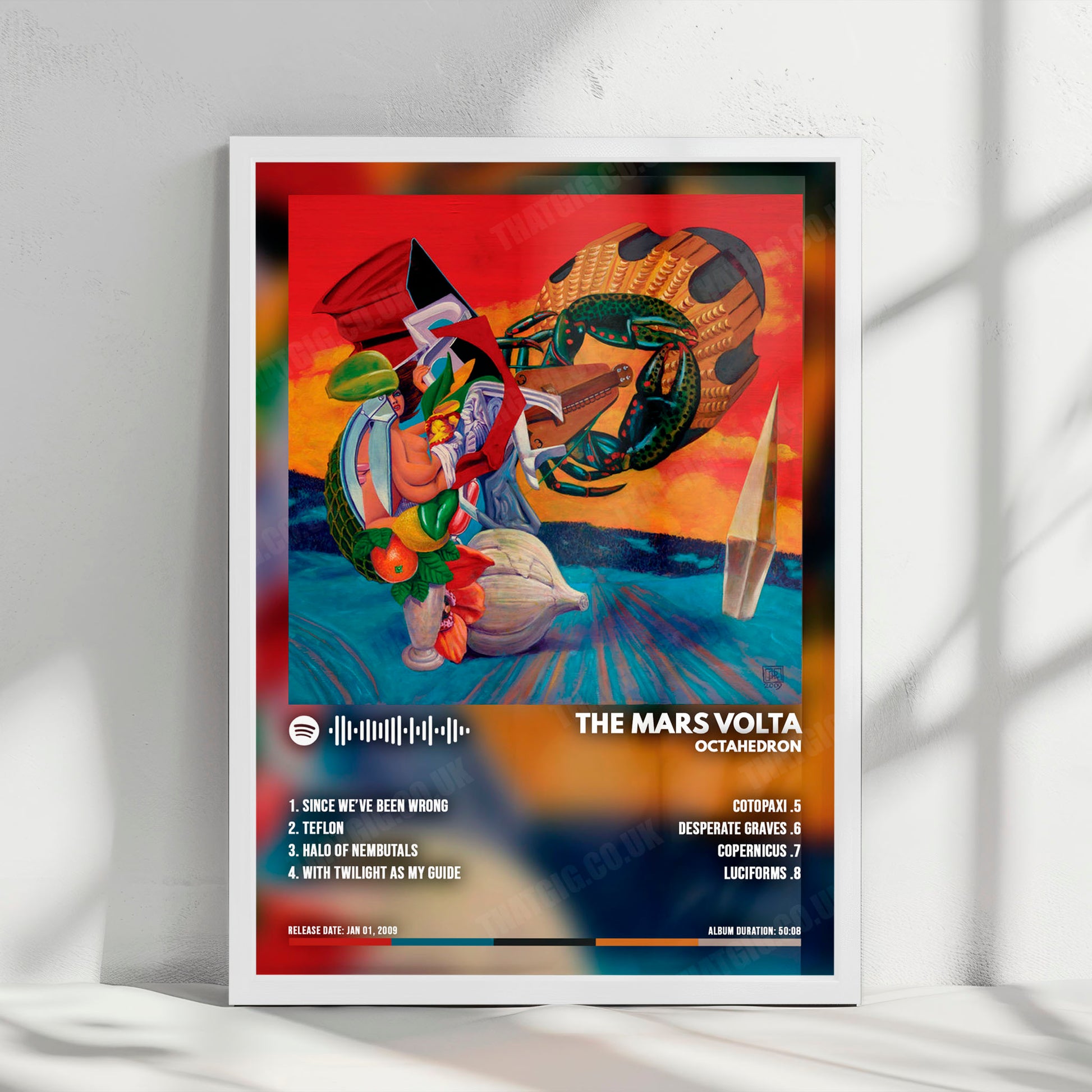 The Mars Volta "Octahedron" Album Cover Poster - with Complete Tracklist