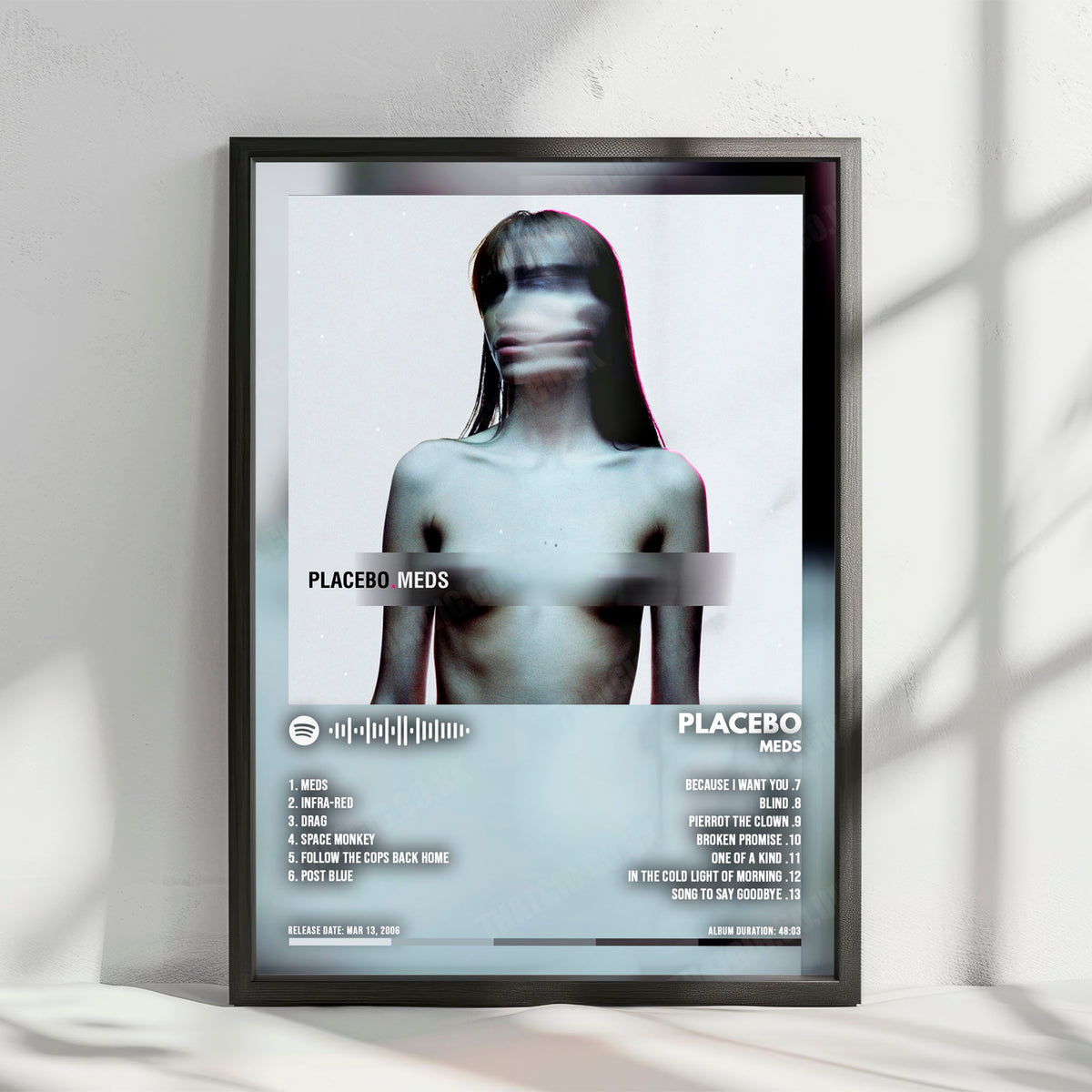 Placebo "Meds" Album Cover Poster - with Complete Tracklist