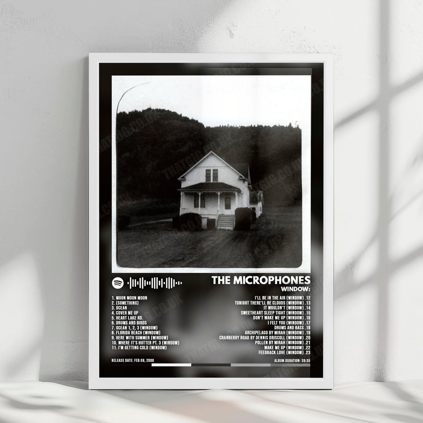 The Microphones "Window:" Album Cover Poster - with Complete Tracklist
