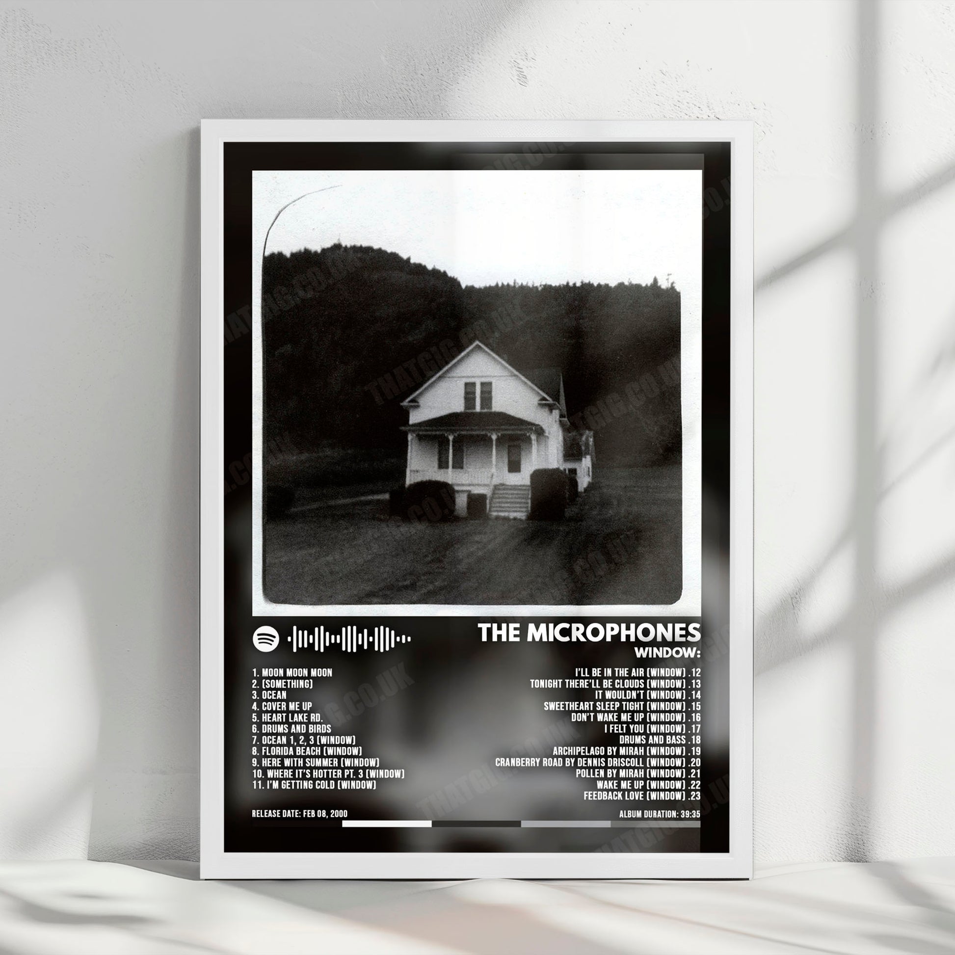 The Microphones "Window:" Album Cover Poster - with Complete Tracklist