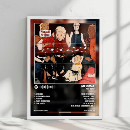 Mogwai "Mr. Beast" Album Cover Poster - with Complete Tracklist