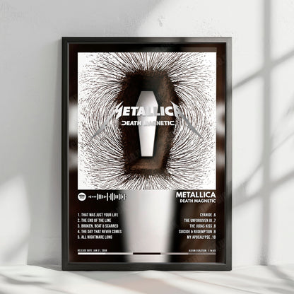 Metallica "Death Magnetic" Album Cover Poster - with Complete Tracklist