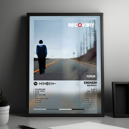 Eminem "Recovery" Album Cover Poster - with Complete Tracklist