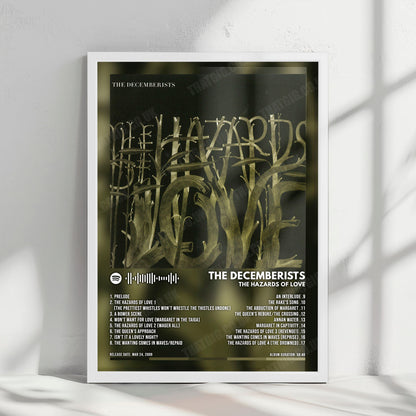 The Decemberists "The Hazards of Love" Album Cover Poster - with Complete Tracklist