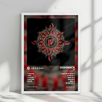 Godsmack "IV " Album Cover Poster - with Complete Tracklist