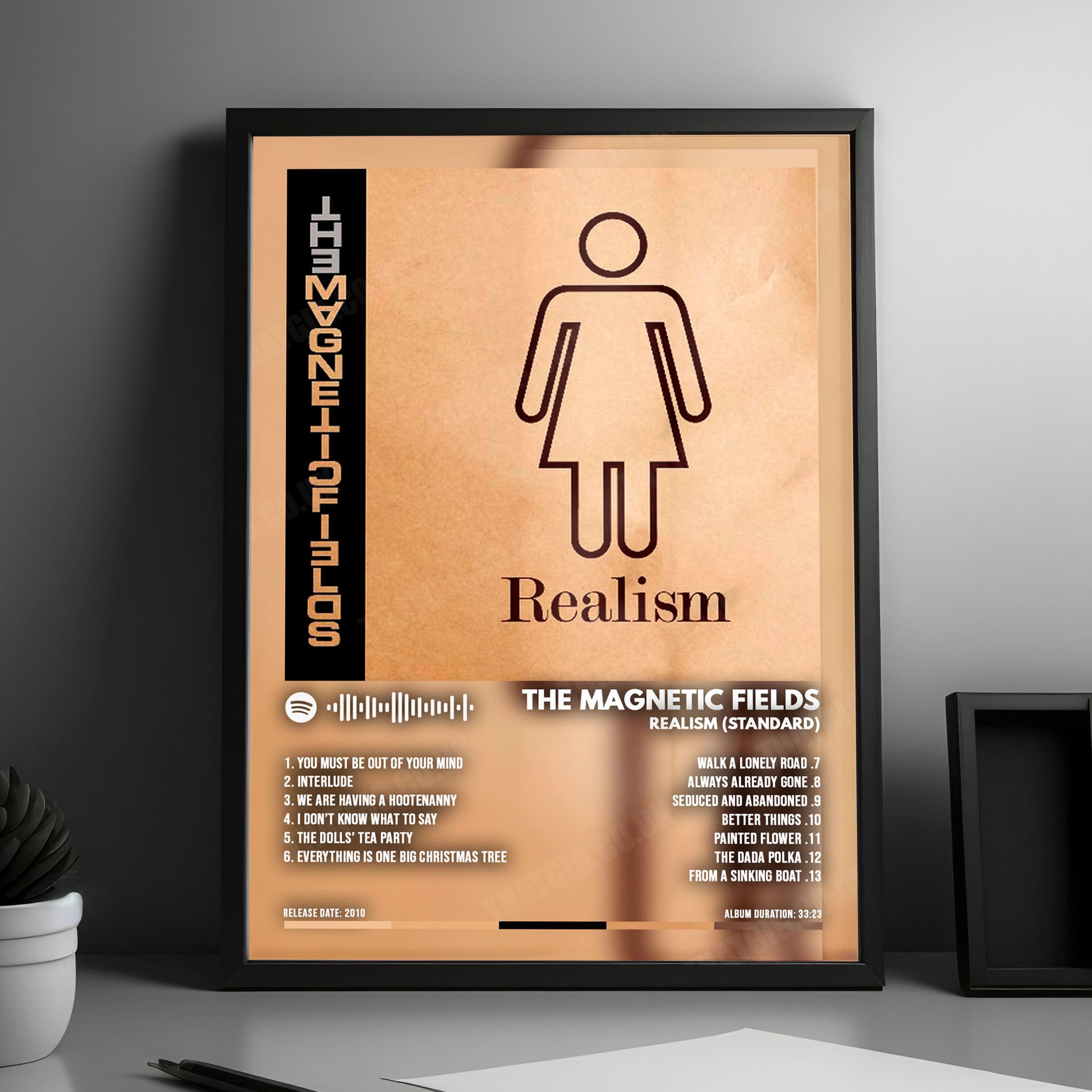 The Magnetic Fields "Realism (Standard)" Album Cover Poster - with Complete Tracklist