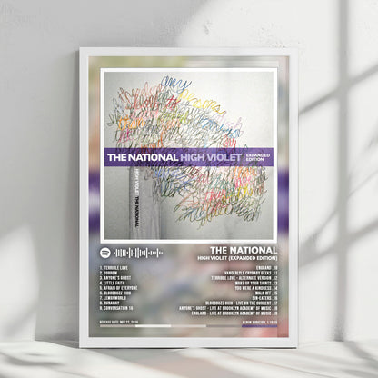 The National "High Violet (Expanded Edition)" Album Cover Poster - with Complete Tracklist