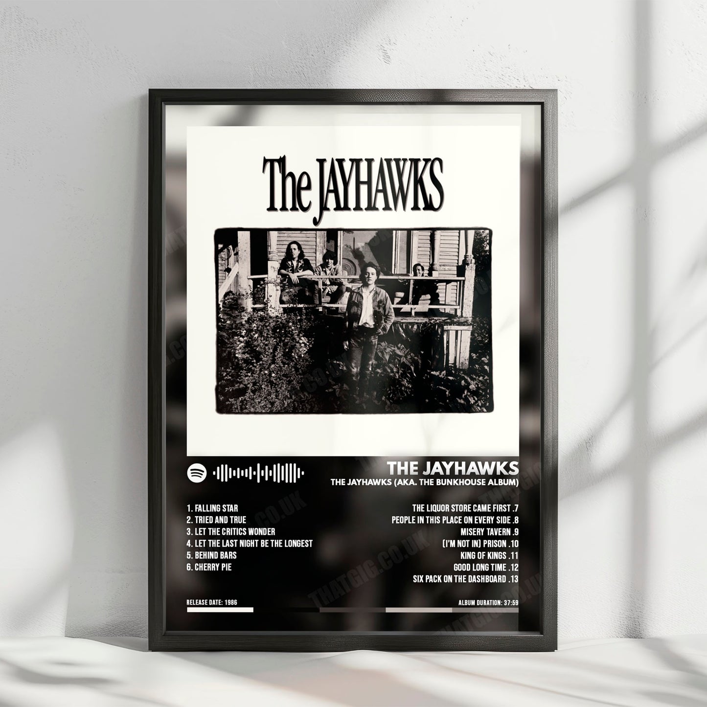 The Jayhawks "The Jayhawks (aka. The Bunkhouse Album)" Album Cover Poster - with Complete Tracklist