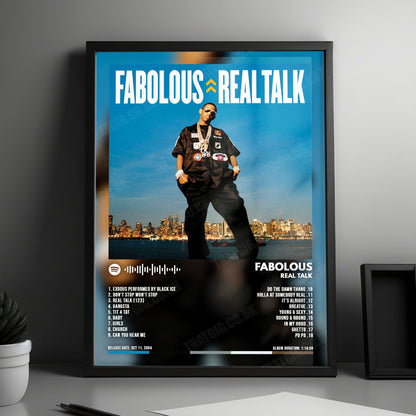 Fabolous "Real Talk" Album Cover Poster - with Complete Tracklist