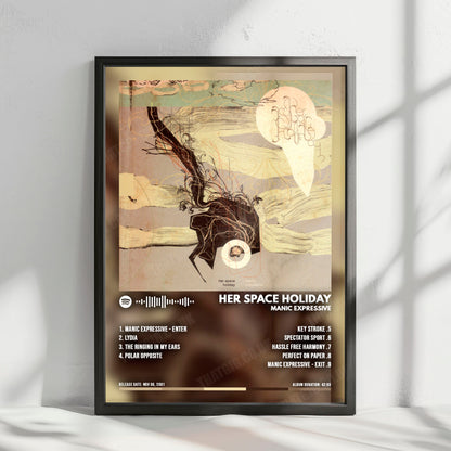Her Space Holiday "Manic Expressive" Album Cover Poster - with Complete Tracklist