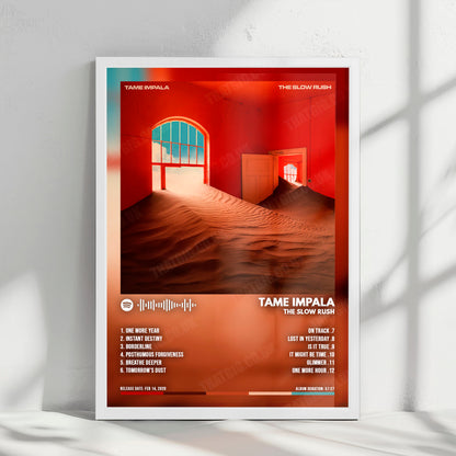 Tame Impala "The Slow Rush" Album Cover Poster - with Complete Tracklist