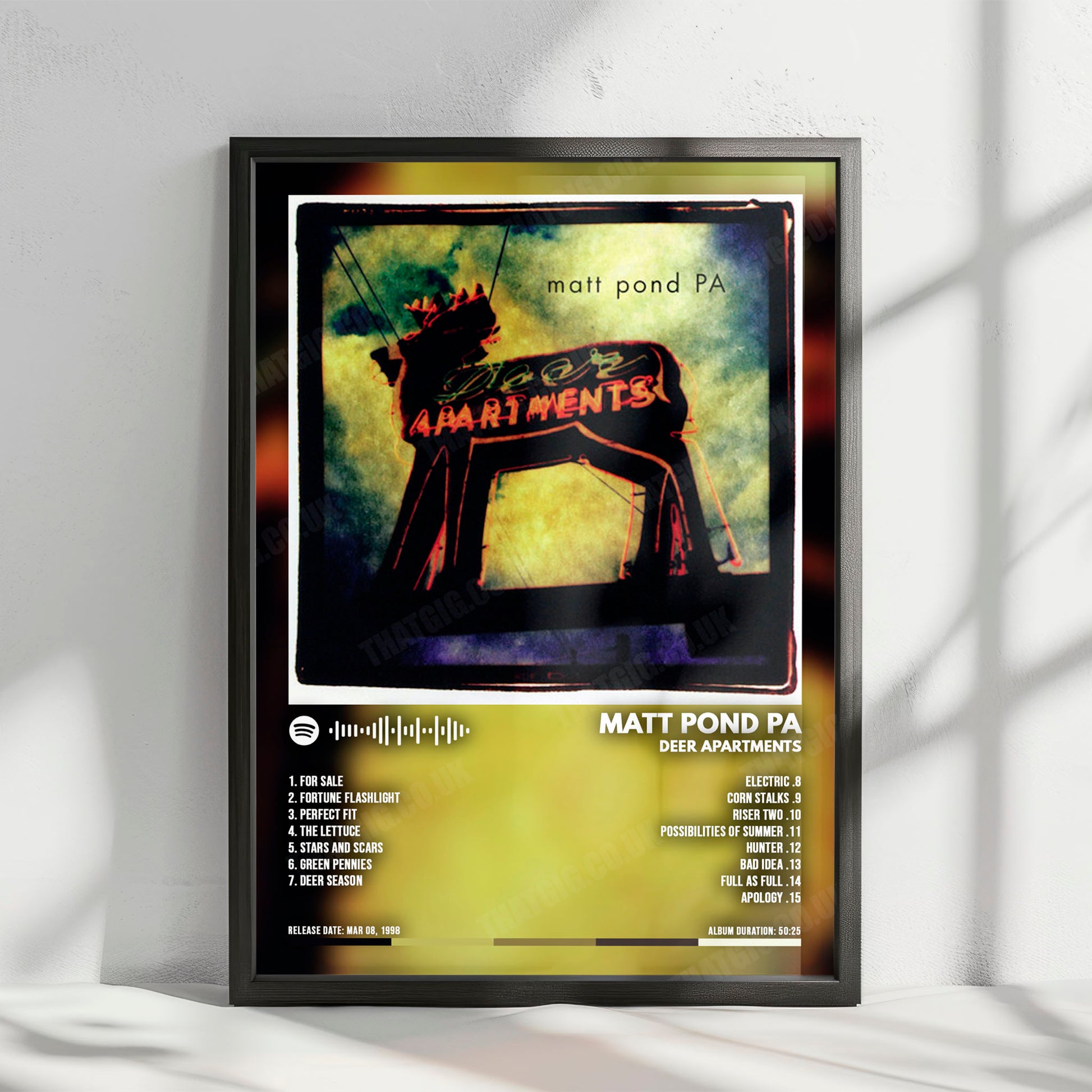 Matt Pond PA "Deer Apartments" Album Cover Poster - with Complete Tracklist