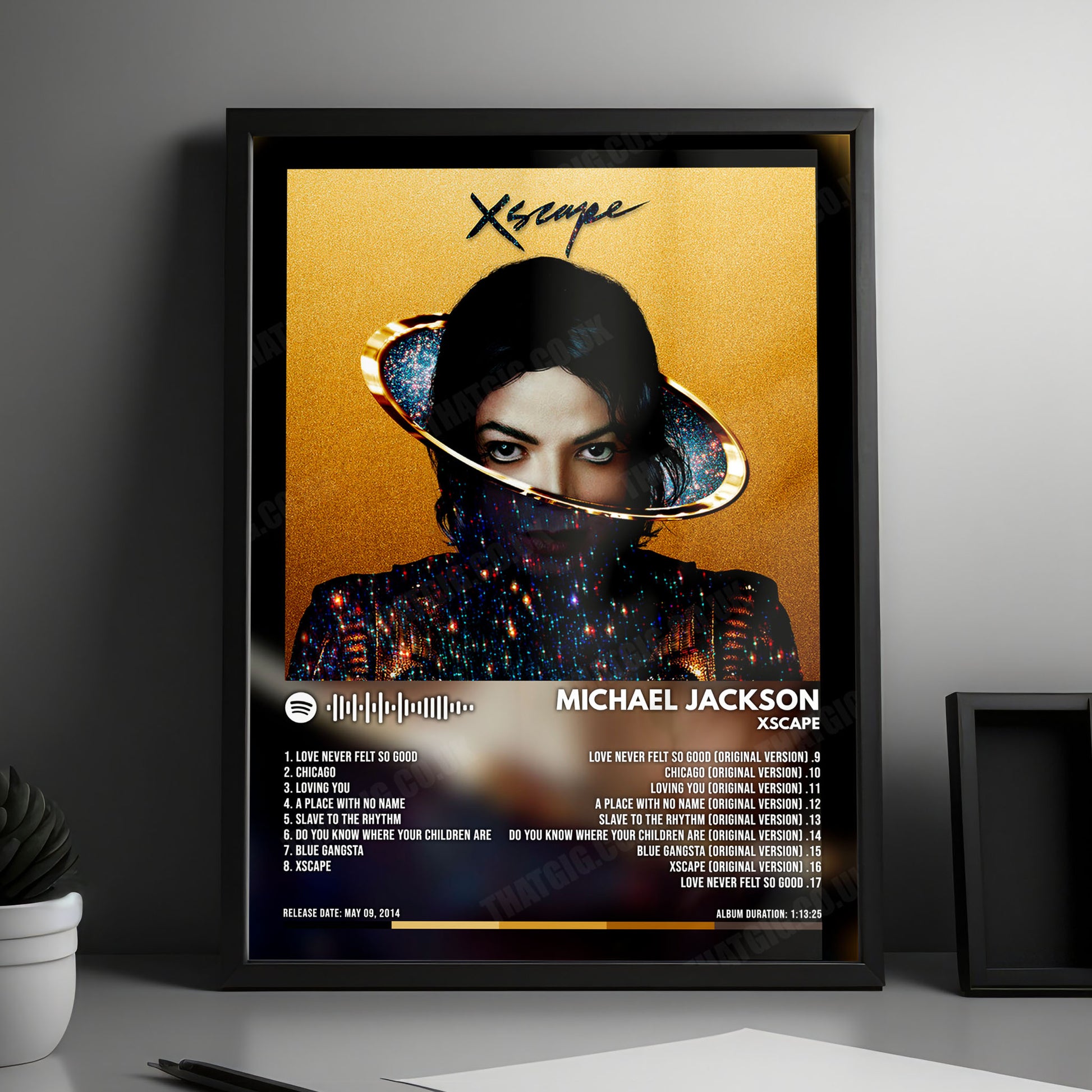 Michael Jackson "XSCAPE" Album Cover Poster - with Complete Tracklist