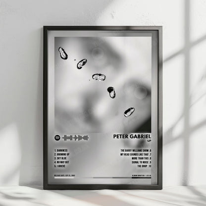 Peter Gabriel "Up" Album Cover Poster - with Complete Tracklist