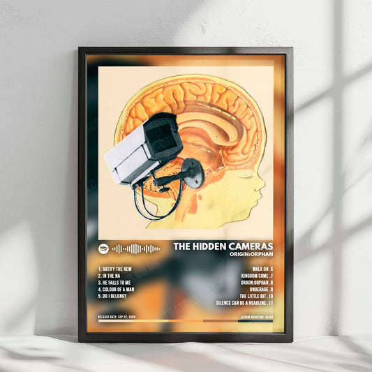The Hidden Cameras "Origin:Orphan" Album Cover Poster - with Complete Tracklist
