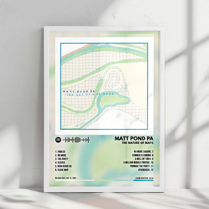 Matt Pond PA "The Nature of Maps" Album Cover Poster - with Complete Tracklist