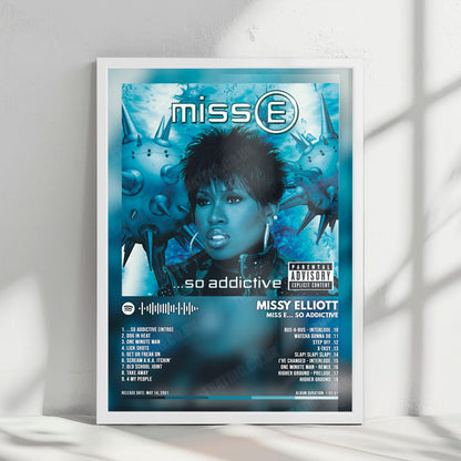 Missy Elliott "Miss E... So Addictive" Album Cover Poster - with Complete Tracklist