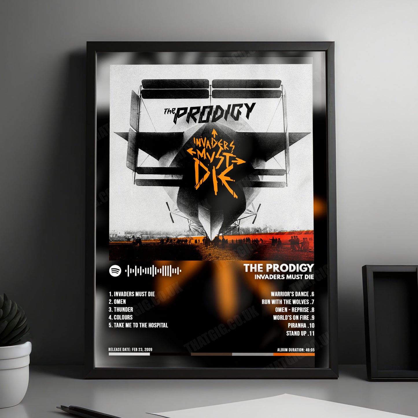 The Prodigy "Invaders Must Die" Album Cover Poster - with Complete Tracklist