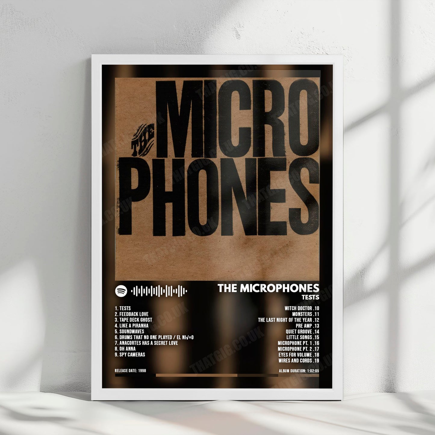 The Microphones "Tests" Album Cover Poster - with Complete Tracklist