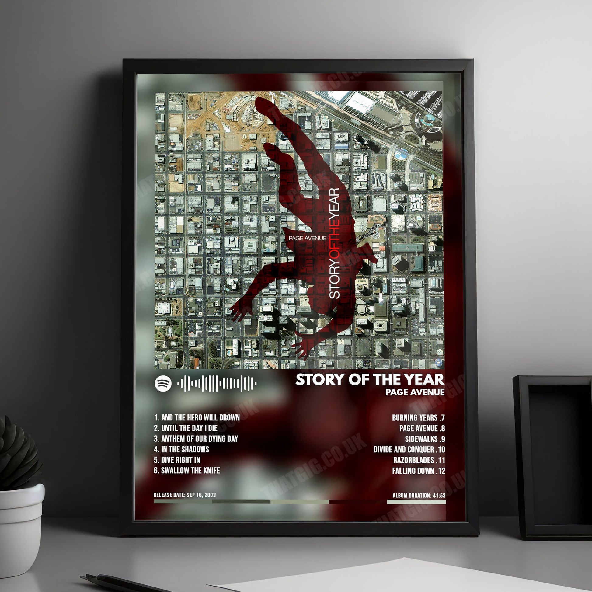 Story Of The Year "Page Avenue" Album Cover Poster - with Complete Tracklist