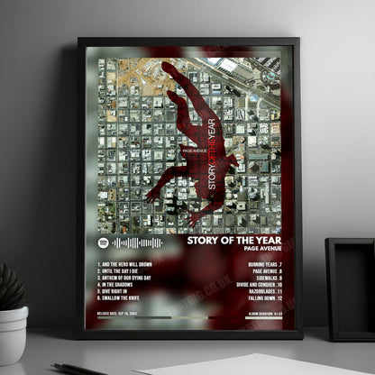 Story Of The Year "Page Avenue" Album Cover Poster - with Complete Tracklist