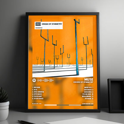 Muse "Origin of Symmetry" Album Cover Poster - with Complete Tracklist