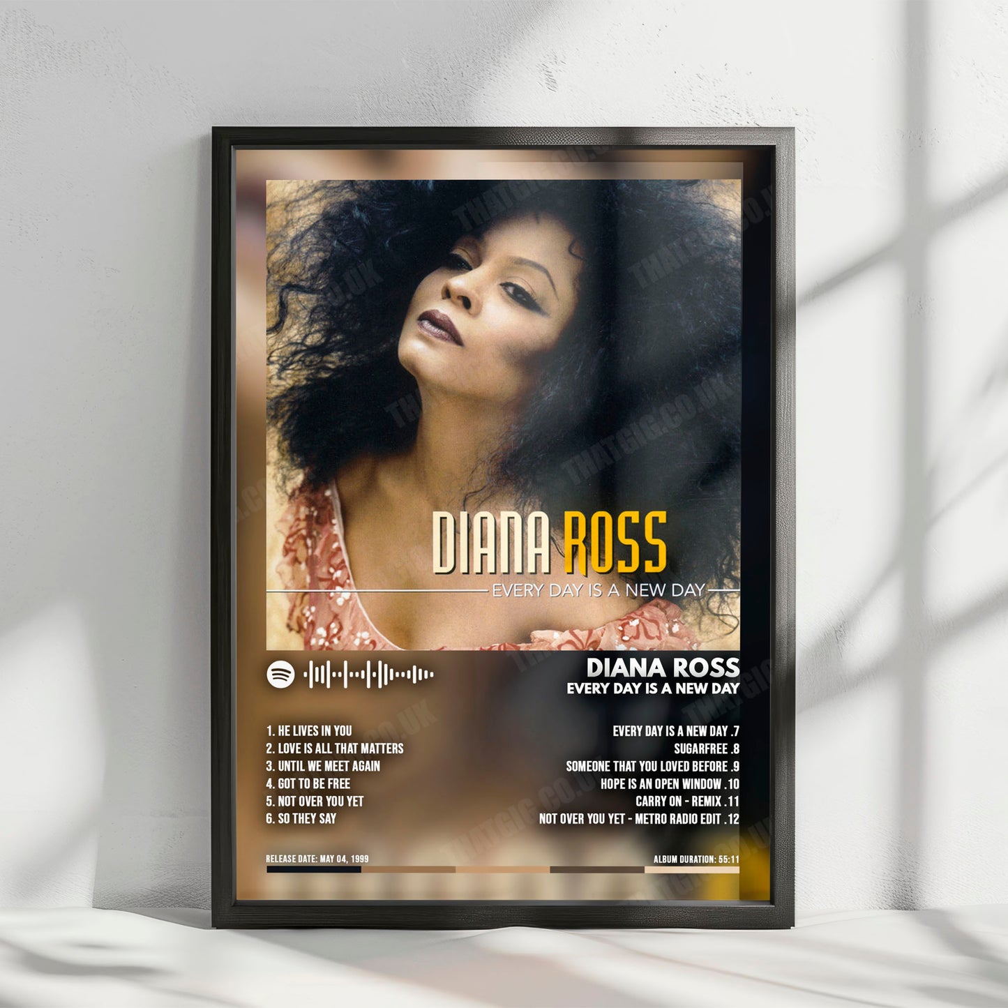 Diana Ross "Every Day Is a New Day" Album Cover Poster - with Complete Tracklist