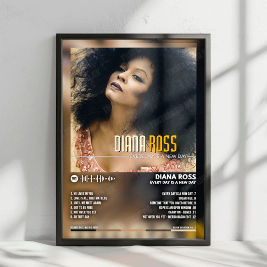 Diana Ross "Every Day Is a New Day" Album Cover Poster - with Complete Tracklist