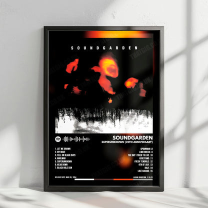 Soundgarden "Superunknown (20th Anniversary)" Album Cover Poster - with Complete Tracklist