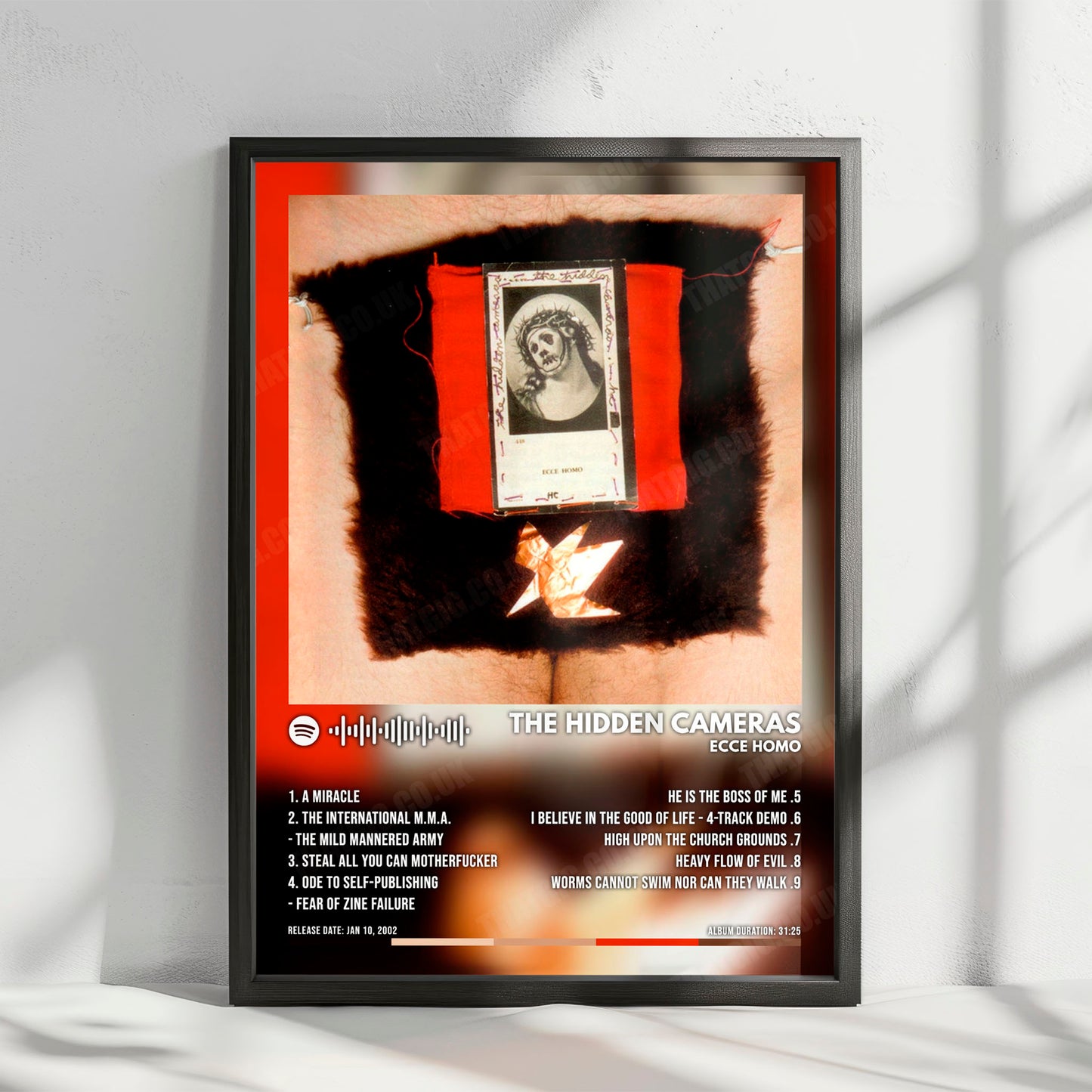 The Hidden Cameras "Ecce Homo" Album Cover Poster - with Complete Tracklist