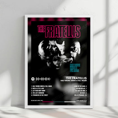 The Fratellis "Half Drunk Under a Full Moon" Album Cover Poster - with Complete Tracklist