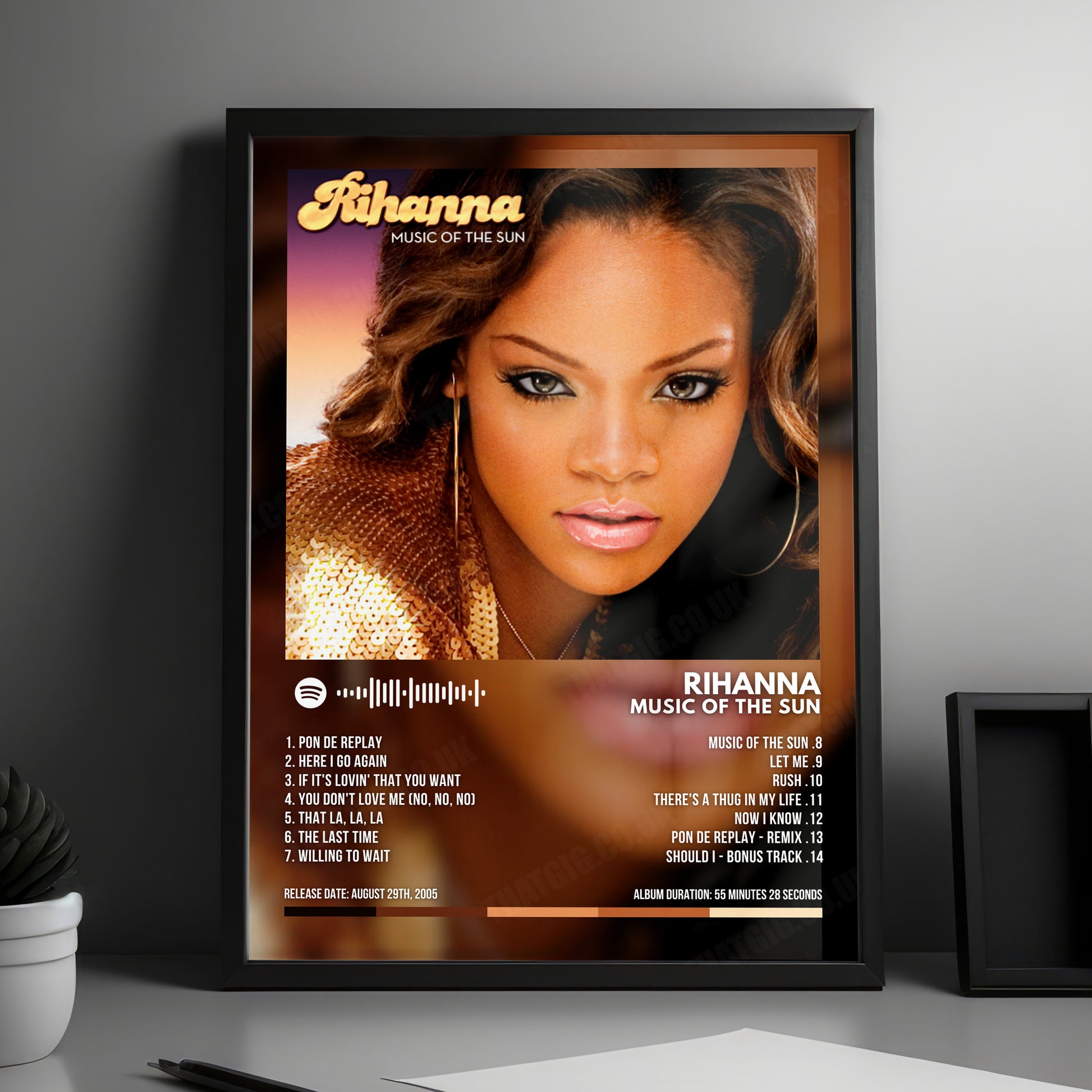 Rihanna "Music Of The Sun" Album Cover Poster - with Complete Tracklist