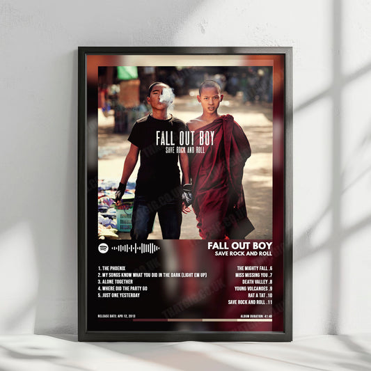 Fall Out Boy "Save Rock and Roll " Album Cover Poster - with Complete Tracklist