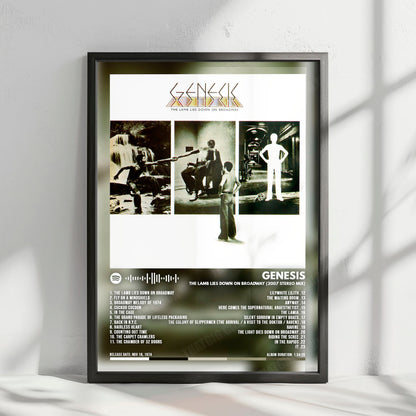 Genesis "The Lamb Lies Down on Broadway " Album Cover Poster - with Complete Tracklist