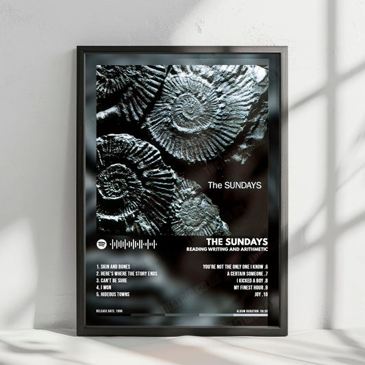 The Sundays "Reading, Writing and Arithmetic" Album Cover Poster - with Complete Tracklist