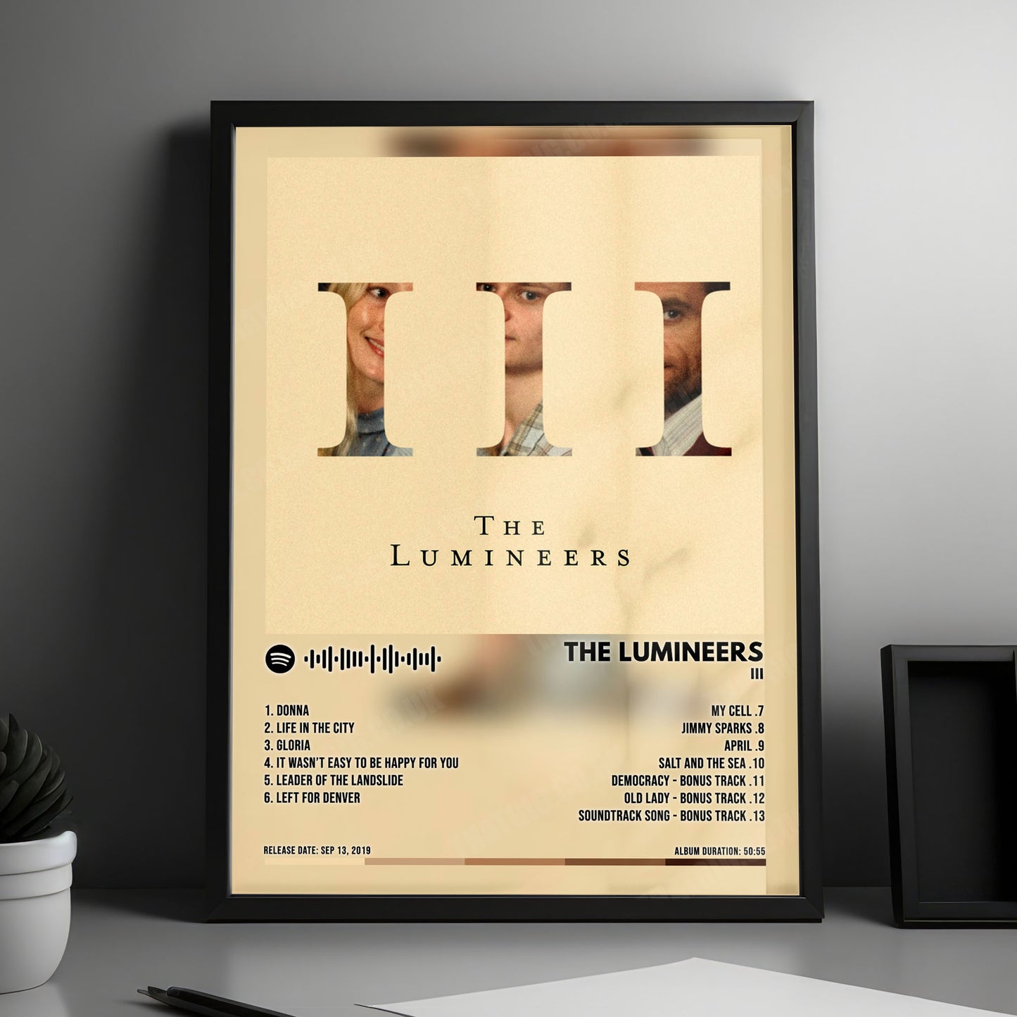 The Lumineers "III" Album Cover Poster - with Complete Tracklist