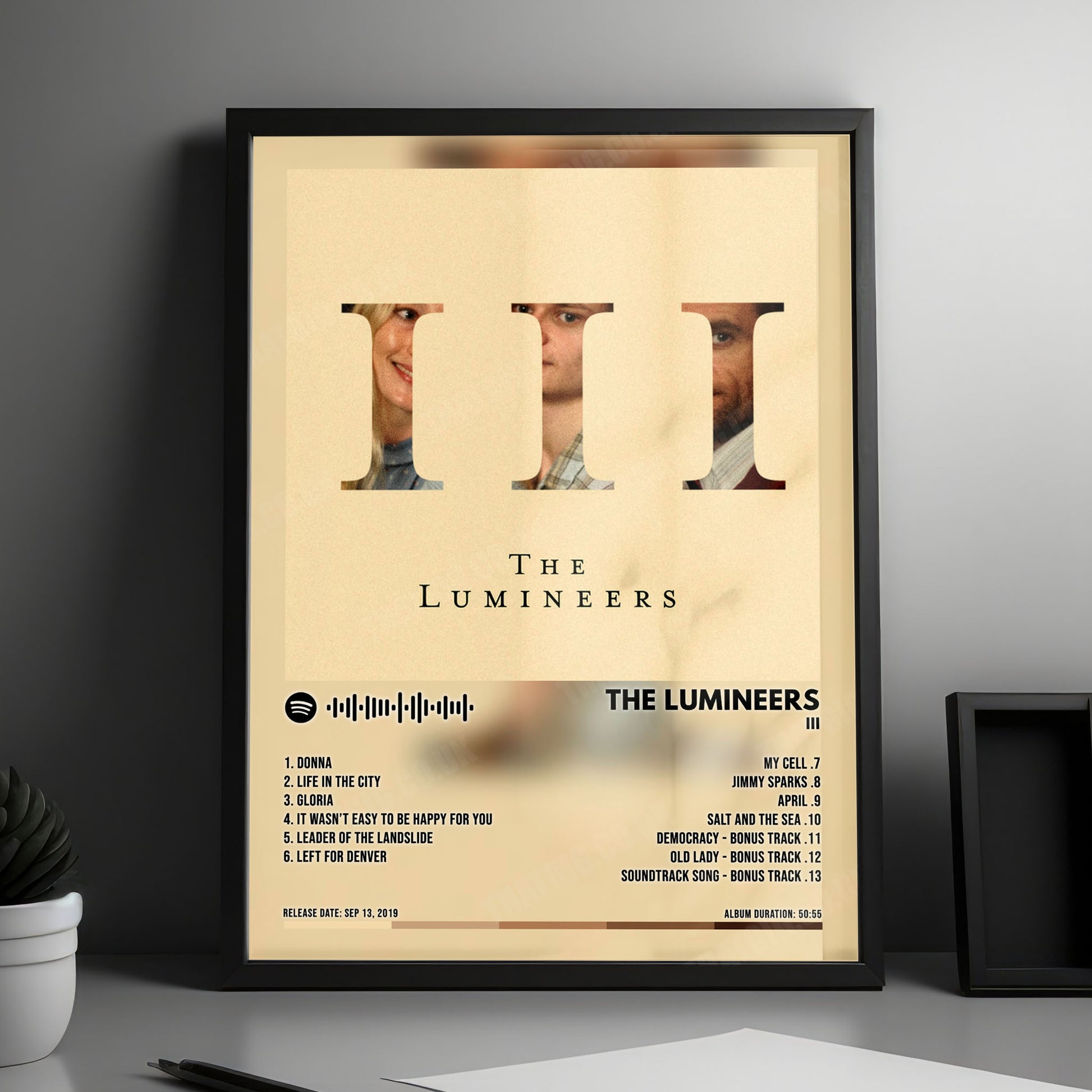 The Lumineers "III" Album Cover Poster - with Complete Tracklist