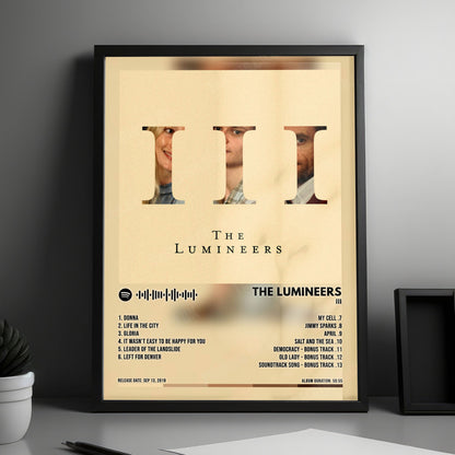The Lumineers "III" Album Cover Poster - with Complete Tracklist