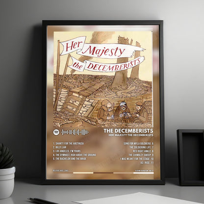 The Decemberists "Her Majesty The Decemberists" Album Cover Poster - with Complete Tracklist