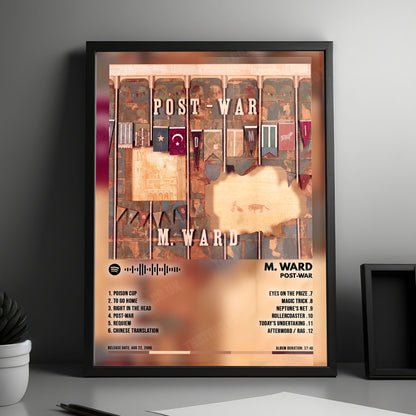 M. Ward "Post-War" Album Cover Poster - with Complete Tracklist