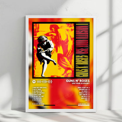 Guns N' Roses "Use Your Illusion I" Album Cover Poster - with Complete Tracklist